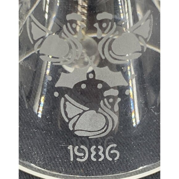 Waterford Crystal 12 Days of Christmas Bell Three French Hens Bell 1986 4.5" T - Picture 7 of 7